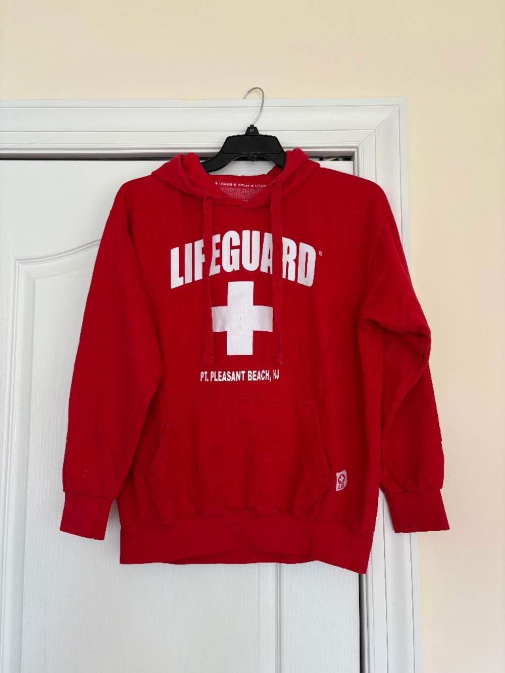 Official LIFEGUARD Hoodie Pt. Pleasant Beach NJ Red Medium